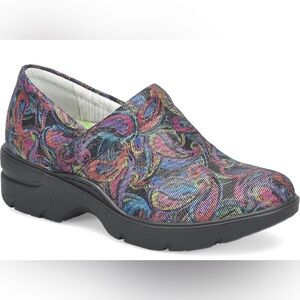 Align Printed Leather Slip On Clogs - Size 10